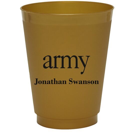 Big Word Army Colored Shatterproof Cups